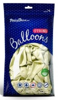 Oversigt: 100 festballoner metallisk creme 12cm