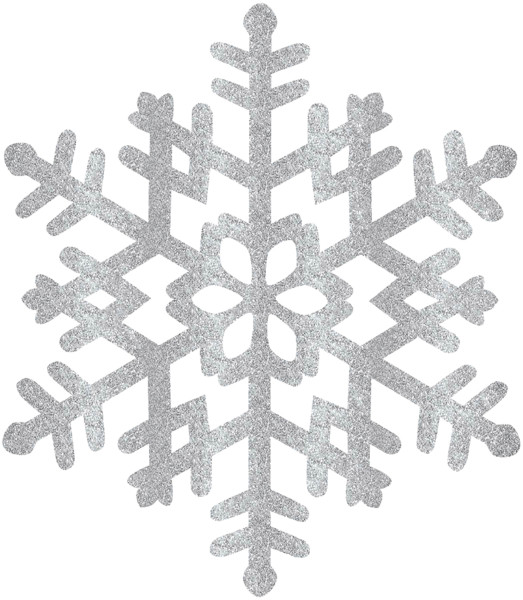 Błyszczący płatek śniegu XL 37 x 33 cm