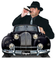 Feestdecoratie Gangster Auto Big Al 93x62cm