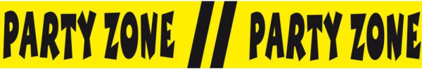 15m barrier tape party zone yellow