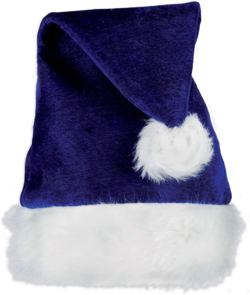 Blaue Weihnachtsmann Mütze