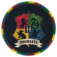 8 piatti scuola di magia Hogwarts 23cm