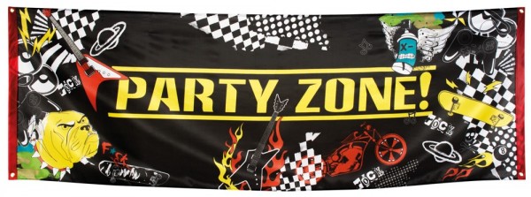 Banner Rocker Party Zone 74 x 220 cm
