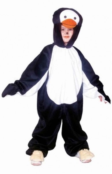Plys pingvin jumpsuit til børn