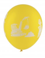 5er Pack Latexballon Baustelle Kindergeburtstag 30cm