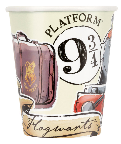 8 Harry Potter Hogwarts paper cups 266ml