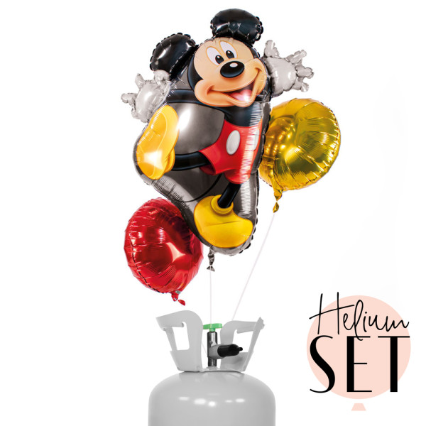 Mickey Ballonbouquet-Set mit Heliumbehälter