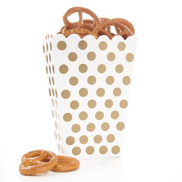 Caja Snack Lucy Gold Dotted 8 piezas