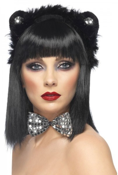 Glamorous cat costume accessories with sequins