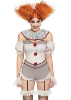 Voorvertoning: Sexy horror clown dames kostuum