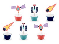 Preview: Space party cupcake set 12 pieces
