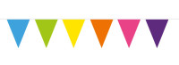 XXL garden party pennant chain colorful 10m