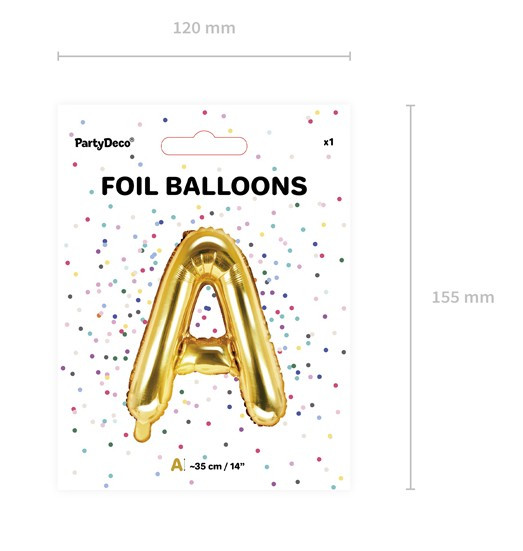 Folienballon A gold 35cm 3