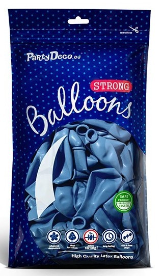 10 Partystar metallic Ballons royalblau 27cm 2
