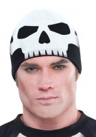Widok: Dzianinowa czapka Halloweenowa czaszka Vanitas