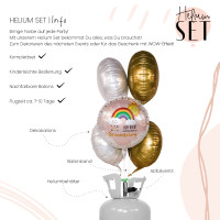 Vorschau: Kopf Hoch Sonnenschein Ballonbouquet-Set mit Heliumbehälter