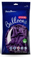 Vorschau: 100 Partystar metallic Ballons lila 23cm