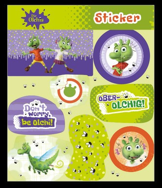 The Olchis sticker sheet
