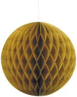 Anteprima: Decorazione a sfera a nido d'ape oro 20 cm