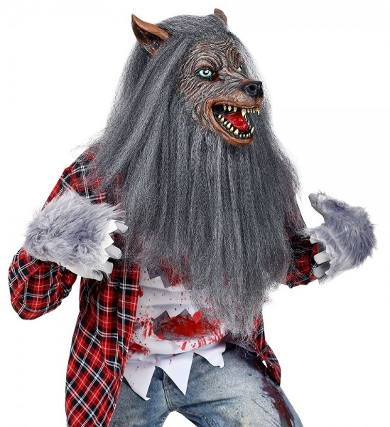 Malicious werewolf full mask with hair 5