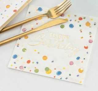16 colorful spectacle Eco napkins