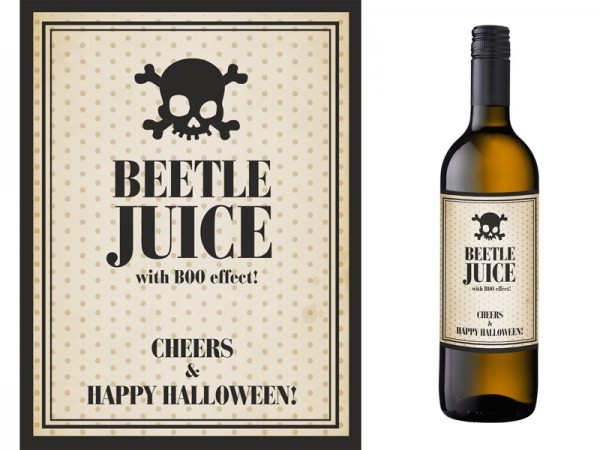 Flaschen-Etikett Beetle juice 9,5 x 12,5cm 3