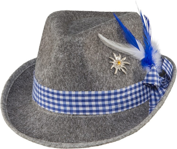 Cappello tradizionale dell'Oktoberfest grigio-blu Melissa