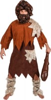 Vista previa: Disfraz de neandertal marrón para hombre