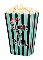 4 turquoise rock & roll popcorn boxes