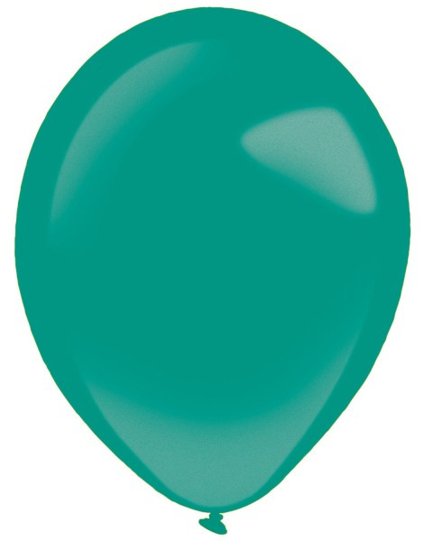 50 balloons in green metallic 35cm