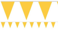 Vista previa: Guirnalda de banderines amarillos Garden Party 4,5cm
