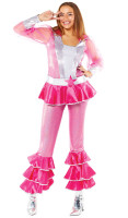 Vista previa: Disfraz de Reina Disco años 70 rosa