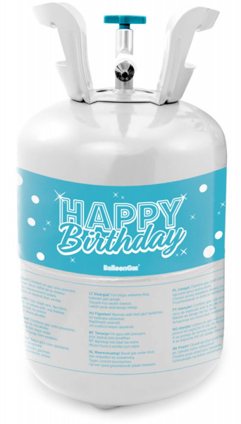 Botella de helio feliz cumpleaños con globos