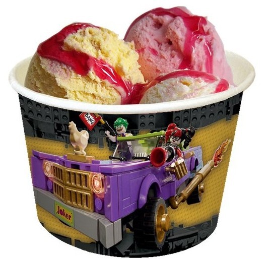 8 Lego Batman ice cream cups 251ml