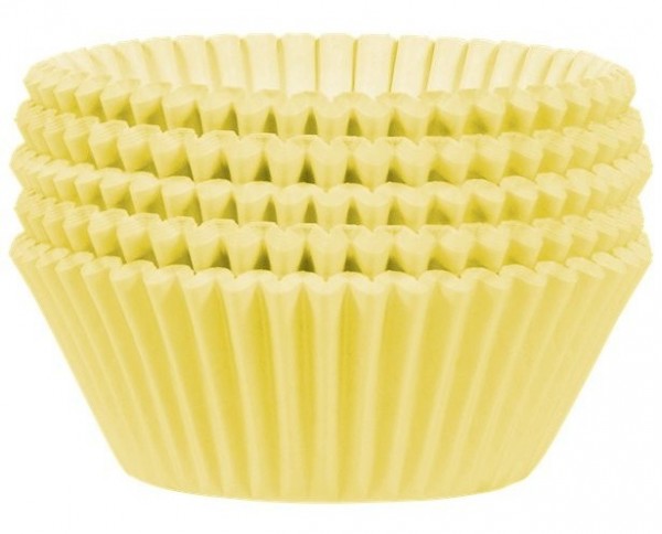 50 pastel gule muffinsforme 5cm