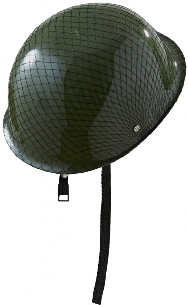 Green camouflage soldiers helmet 2