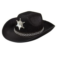 Czarny kowbojski kapelusz Sheriff Jones