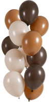 Aperçu: 12 ballons mix chocolat caramel 33cm