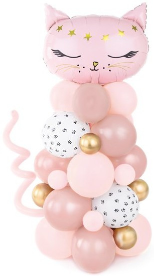 Kit di decorazioni per ghirlande di palloncini rosa micio
