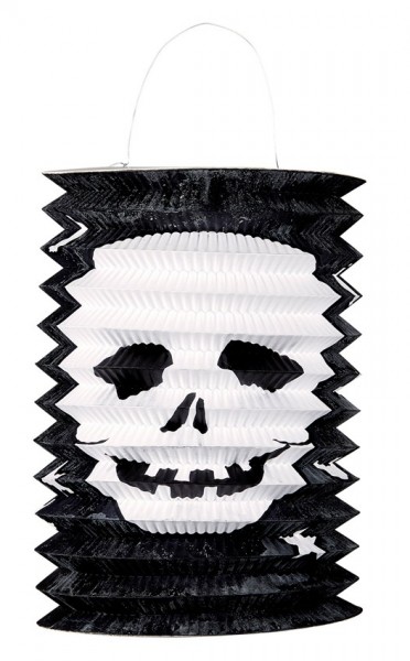 Skull Halloween kartonnen lantaarn 16x28cm