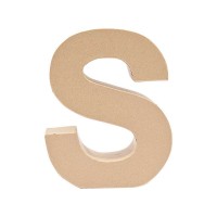 Anteprima: Lettera S in cartapesta 17,5 cm