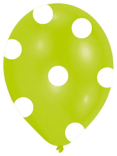 6 farverige balloner med prikker 27,5 cm 3
