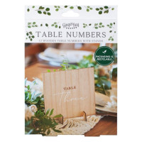 Aperçu: 12 numéros de table de mariage en bois