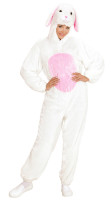 Preview: Fluffy bunny overall white