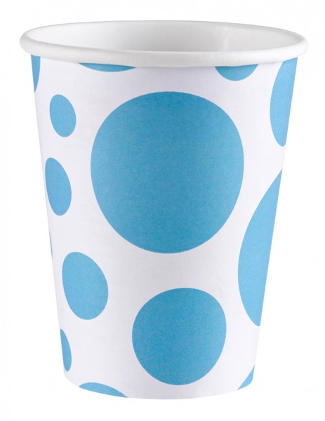 Party Paper Cup Bianco con punti blu 266ml