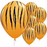 25 tiger stripe balloons 28cm