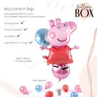 Vorschau: XL Heliumballon in der Box 3-teiliges Set Peppa Pig