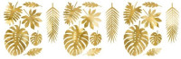 21 foglie palma tropicale oro