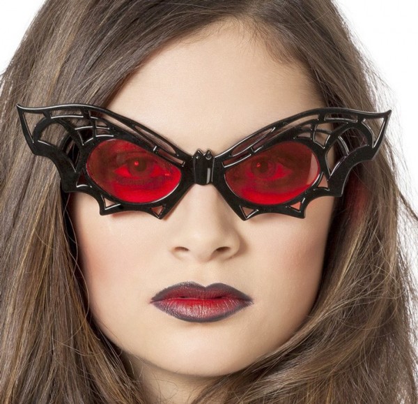 Ruby Red Bat Glasses