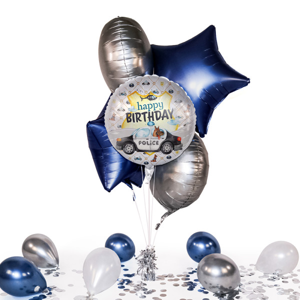 Heliumballon in der Box Police Academy Birthday